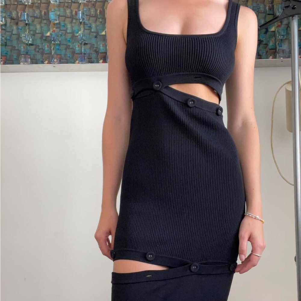 Christopher Esber Deconstruct Ribbed Tank Dress - image 1